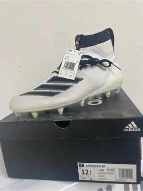 adidas Kids Adizero Soccer Cleats in White and Black